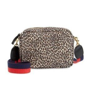 Clare V. Midi Sac Leather Crossbody Bag NWT Animal Print Mini Cat Authentic